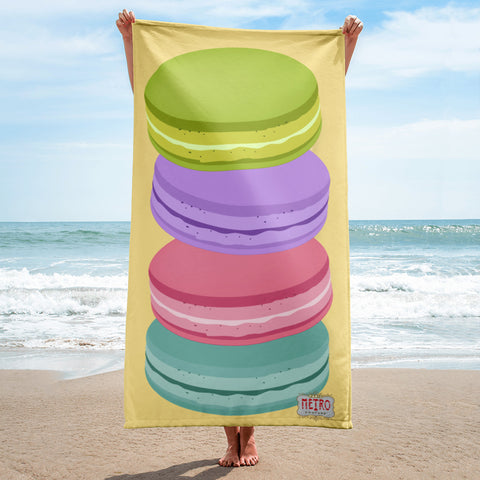 Macaroon Goodies Beach Towel