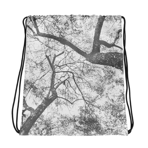 Etched Forest Above Drawstring bag