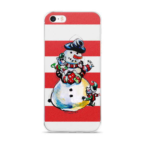 Snow Man by R. Freeland iPhone Case