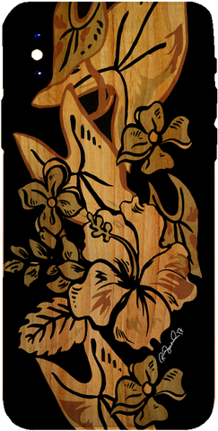 PMC iPhone 8 Case - Hawaiian Tropical in Wood - ParisMETROCouture.com