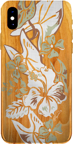PMC iPhone 8 Case - Hawaiian Tropical in Light Wood - ParisMETROCouture.com