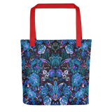 Boho Vintage Floral Blue Tote bag