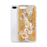 Surfboard Hawaiian Print Retro - Balsa Cell Phone Case - Fits iPhone X and Other Sizes 5-X