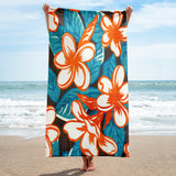 Hawaiian Vintage All Over Floral Beach Towel