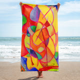 Abstraction Beach by R.Freeland Beach Towel