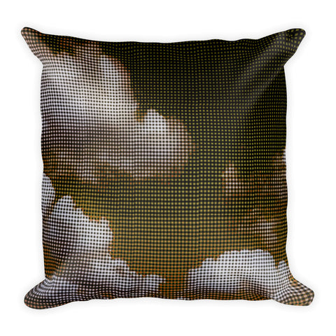 My Head is in the Clouds - Gold Square Pillow