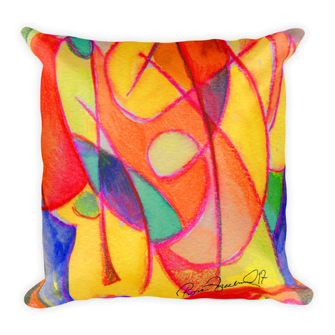 Abstraction Beach by R.Freeland Square Pillow