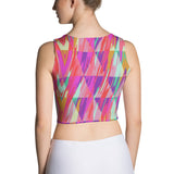 Zig-zag Abstract Peace Sublimation Cut & Sew Crop Top