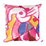 Pop Abstraction - Sketchy Square Pillow