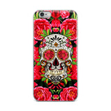 Sugar Skull- Red Vintage Cell Phone Case - Fits iPhone X and Other Sizes 5-X