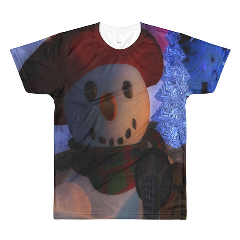 Happy Snowman All-Over Printed T-Shirt
