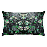 Boho Vintage Floral Gray Green Beautiful Rectangular Pillow