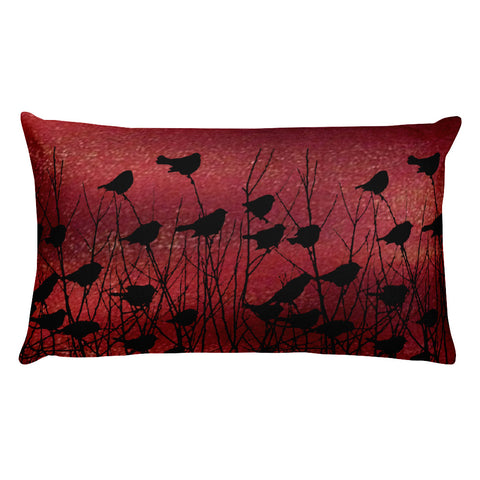 Shadow Birds on Port - Rectangular Pillow
