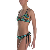 Beach Zig Zag Exclusive Halter Tie Reversable Bikini