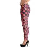 Circle in a Square Bodycon Stretch Spandex Leggings in Pink