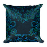 Baroque Teal Square Pillow