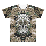 Paris METRO Couture: Sugar Skull in Natural Over Printed T-Shirt - ParisMETROCouture.com