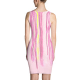 Paris METRO Couture: Draw A Line on White Dress in Pink - ParisMETROCouture.com