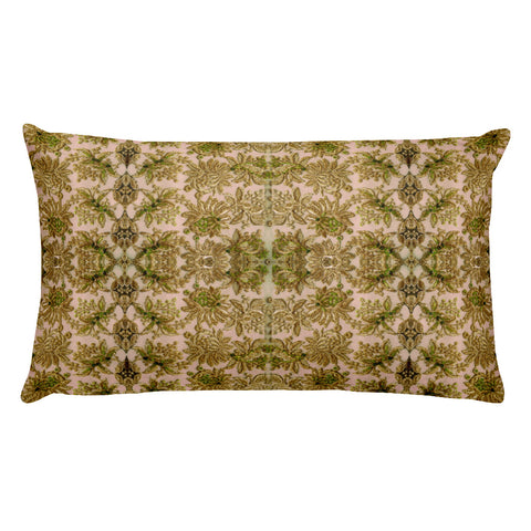 French Lace in Leaf Green Rectangular Pillow