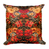 Boho Vintage Red Beautiful Square Pillow