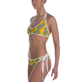 Beach Rose - Exclusive Bikini in Citrus Two Way Orange to Blue