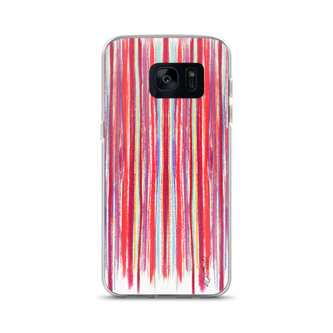 Pastel Stripe Reds Samsung Case