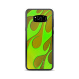 Hot Rod Flame Green Glow Samsung Case
