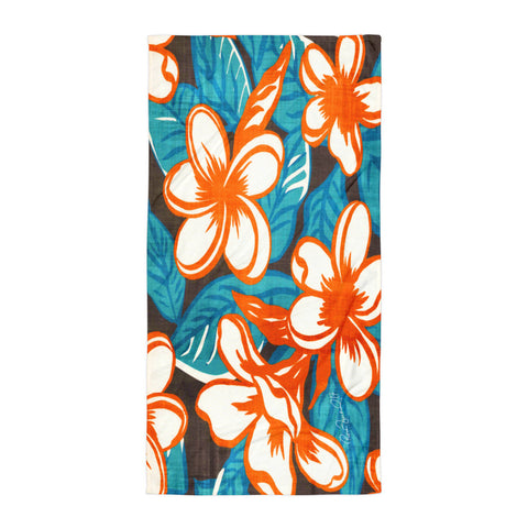 Hawaiian Vintage All Over Floral Beach Towel