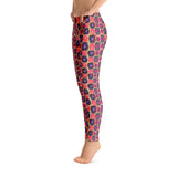 Circle in a Square Bodycon Stretch Spandex Leggings in Pink