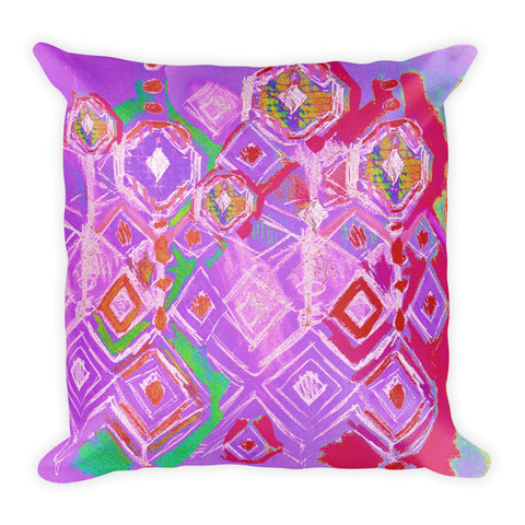 Crystal Rain - Lavender Square Pillow