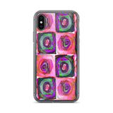 Big Circle in a Square - Pink Cell Phone Case - Fits iPhone X