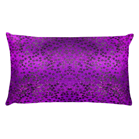 On My Way Little Flower Rectangular Pillow - Purple