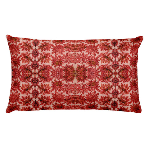 French Lace in Red Pink Rectangular Pillow