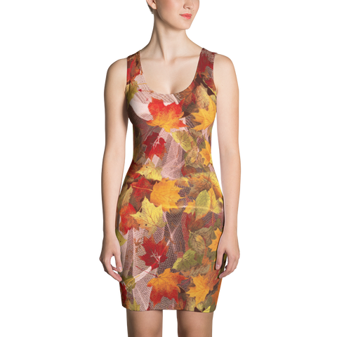 Paris METRO Couture: Falling Leaves Dress in Full Fall Colors - ParisMETROCouture.com