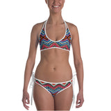 Beach Zig Zag Exclusive Halter Tie Reversable Bikini