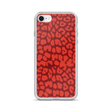 Leopard Meow - Red Cell Phone Case - Fits iPhone X and Other Sizes 5-X