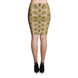 Royalty Spandex Bodycon Pencil Skirt in Leaf Green