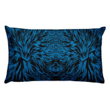 Abstraction Petal - Blue Rectangular Pillow