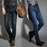 Warm High Quality Flock Lined Denim Stretch Jeans