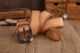 Men's Vintage Style 100% Full Grain Genuine Leather Belt