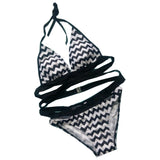 Womens Push-up Padded High Waist Bandage Bikini Set Swimsuit