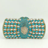 Socialite Rhinestone & Crystal Evening Clutch Bag with Shoulder Chain-Assorted Collection