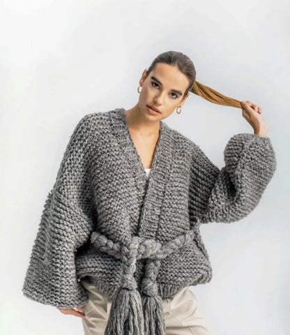 Hand Knitted Cardigan Sweater