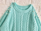 Fading Color Knitted Long Sweater