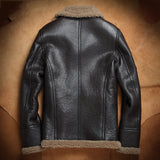 Dark Brown New Style Sheepskin Shearling Motorcycle Jacket